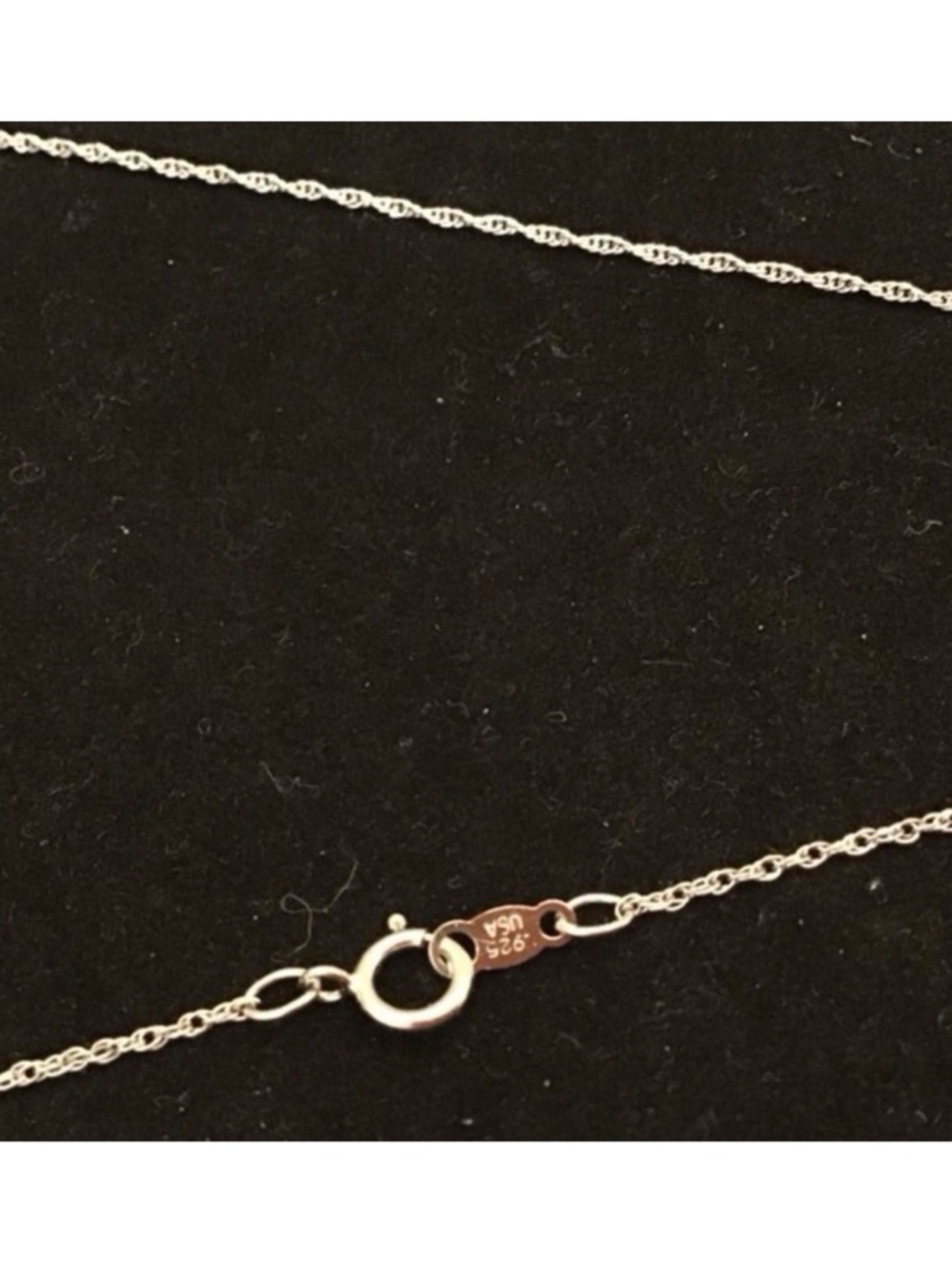 Zales Sterling Silver Lab Created Sapphire Asymmetric Infinity Necklace (NWT) - Picture 10 of 10